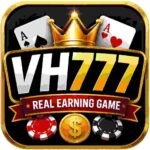 VH777 Game APK icon featuring a casino-style design with playing cards, poker chips, and gold elements for Android users.