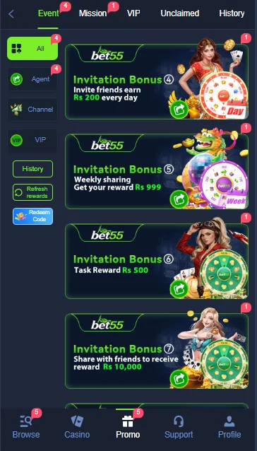 Bet55 Game Promo