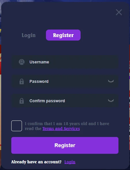 Betpkr Game Register