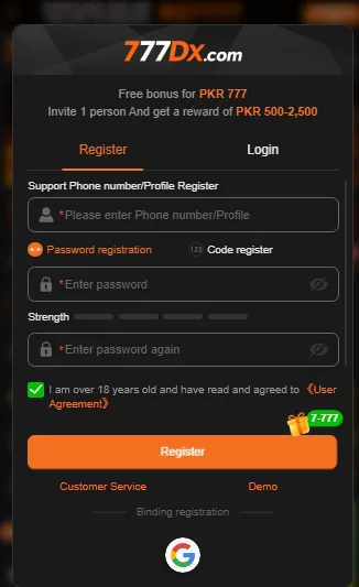 777DX Game Register