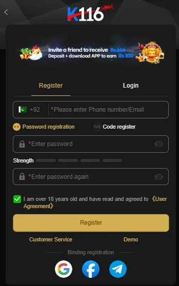 K116 Game Register